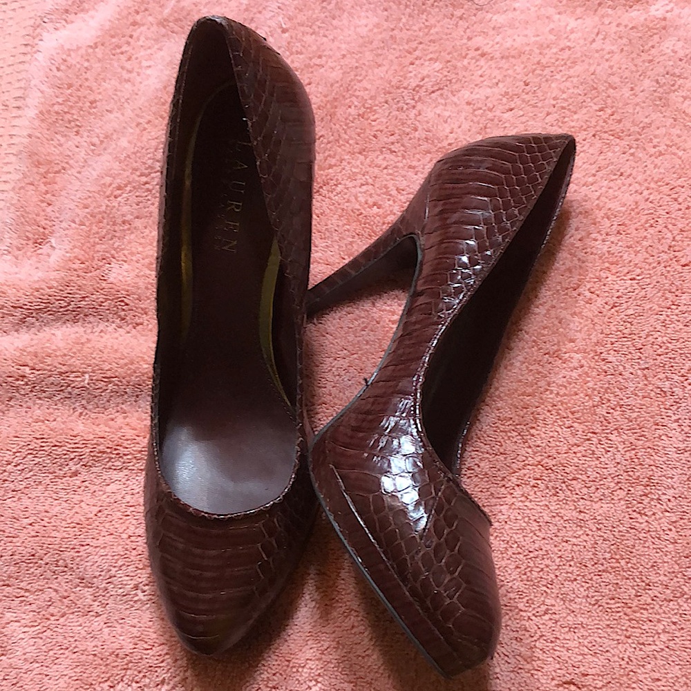 Ralph Lauren Burgundy Red heel